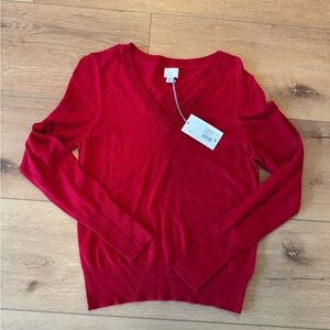 a new day Red V-Neck Sweater